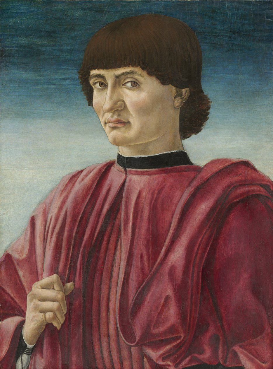 Portret mężczyzny, ok. 1450 (tempera na panelu) autorstwa Andrea del Castagno