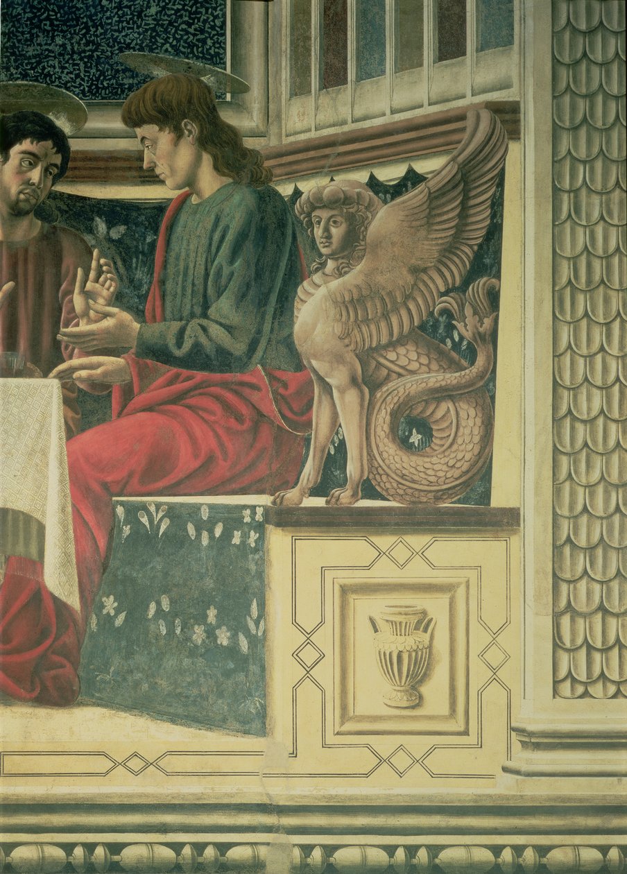 Ostatnia Wieczerza, fragment św. Jakuba Mniejszego, 1447 fragment fresku z 85172 autorstwa Andrea del Castagno