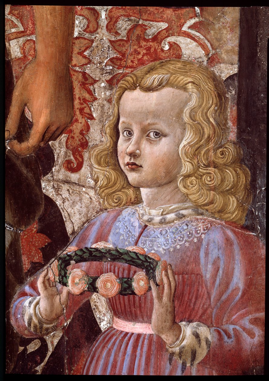 Dziewica z Dzieciątkiem z dwoma aniołami, św. autorstwa Andrea del Castagno
