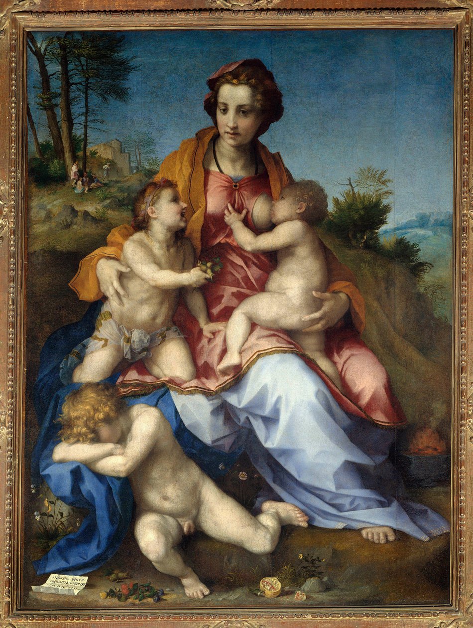 Charite Obraz Andrea del Sarto (1486-1531) 1518 Nd. 1,85 x 1,37 m. Paryż. autorstwa Andrea del Sarto