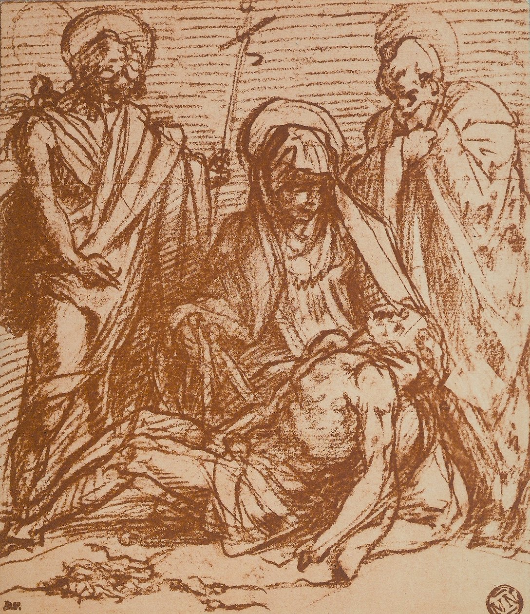 Martwy Chrystus w ramionach dziewic (Pieta) autorstwa Andrea del Sarto