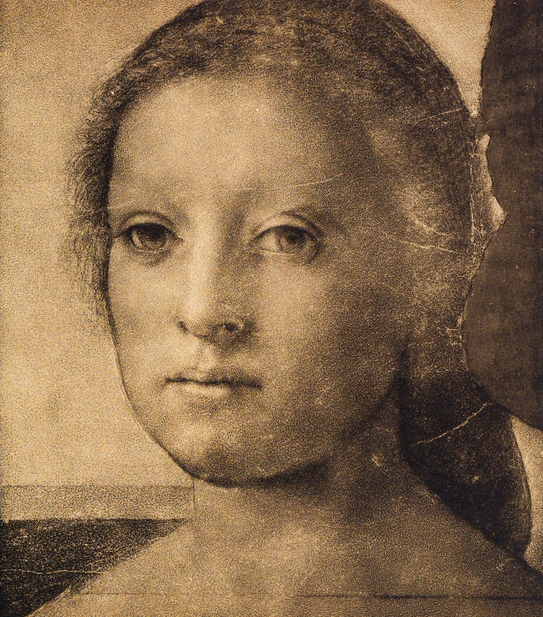 Głowa młodej kobiety, rys. Andrea del Sarto. Gabinet Rysunków i Grafiki, Galeria Uffizi, Florencja autorstwa Andrea del Sarto