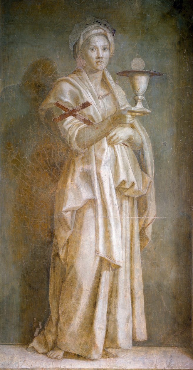 La Faith Fresco autorstwa Andrea del Sarto (1486-1531) 1522 wym.194x110 cm Florencja, Chiostro dello Scalzo autorstwa Andrea del Sarto