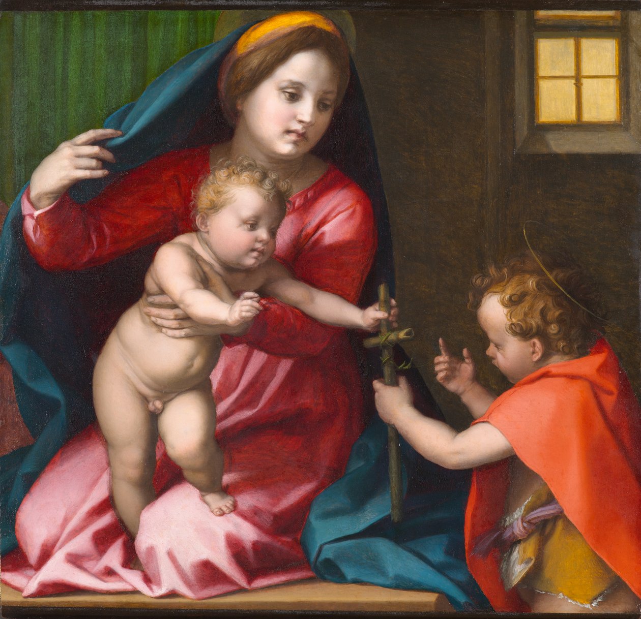 Madonna z Dzieciątkiem ze św. Janem Chrzcicielem, ok. 1528 (olej na desce) autorstwa Andrea del Sarto