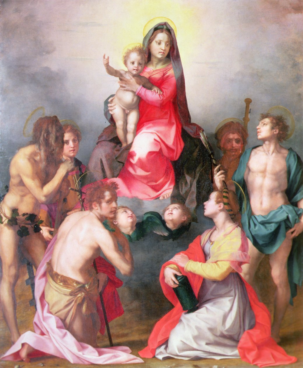 Madonna z Dzieciątkiem ze świętymi autorstwa Andrea del Sarto