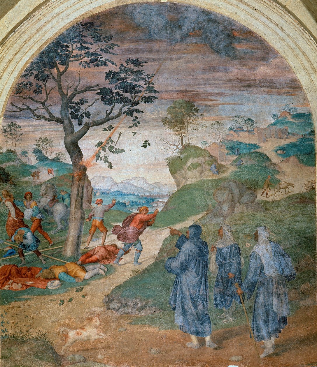 S. Filippo Benizzi karze bluźnierców, 1509-1510 autorstwa Andrea del Sarto