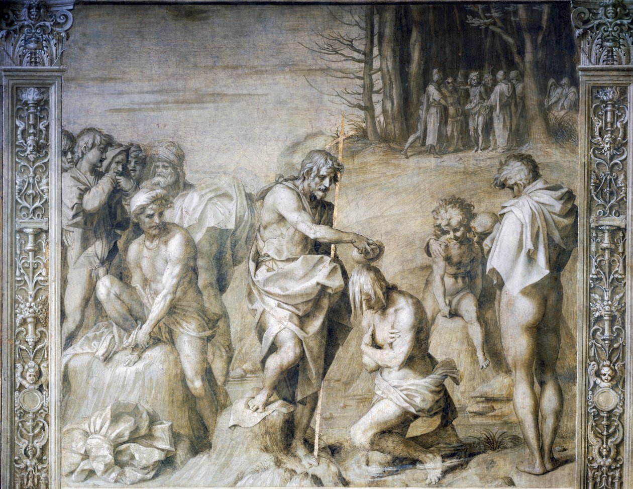 Święty Jan chrzci tłumy autorstwa Andrea del Sarto