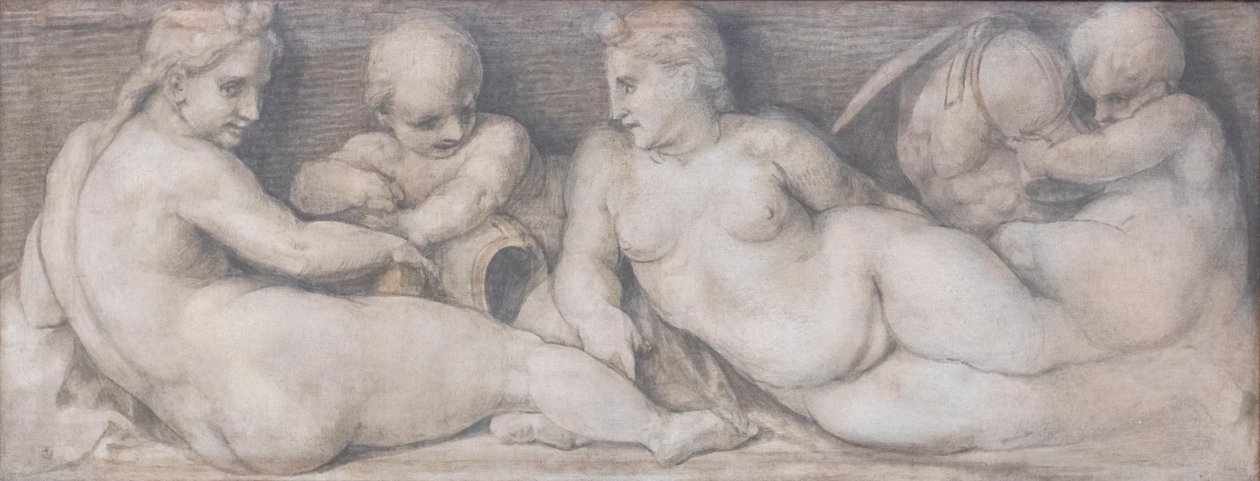 Scena z postaciami w stylu klasycznym autorstwa Andrea del Sarto