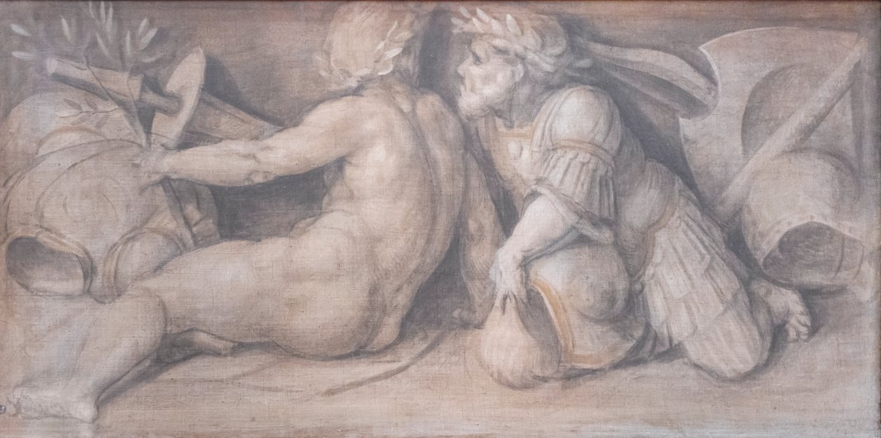 Scena z postaciami w stylu klasycznym autorstwa Andrea del Sarto