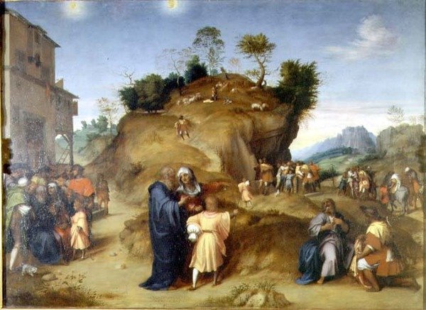 Sceny z Dzieciństwa św. Józefa (olej na płycie) autorstwa Andrea del Sarto