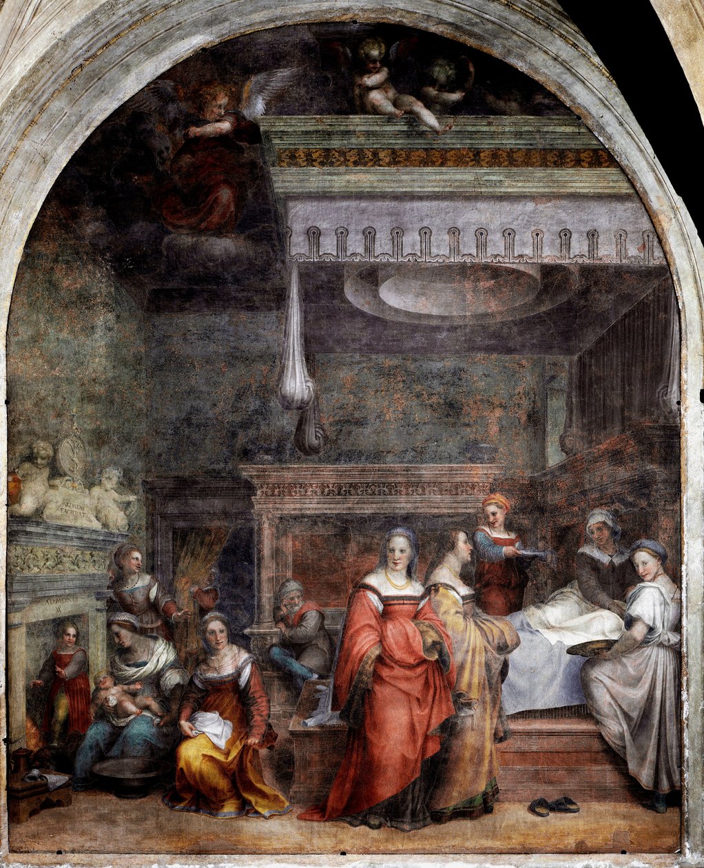 Fresk Narodziny Dziewicy – ​​Andrea del Sarto (Andrea d