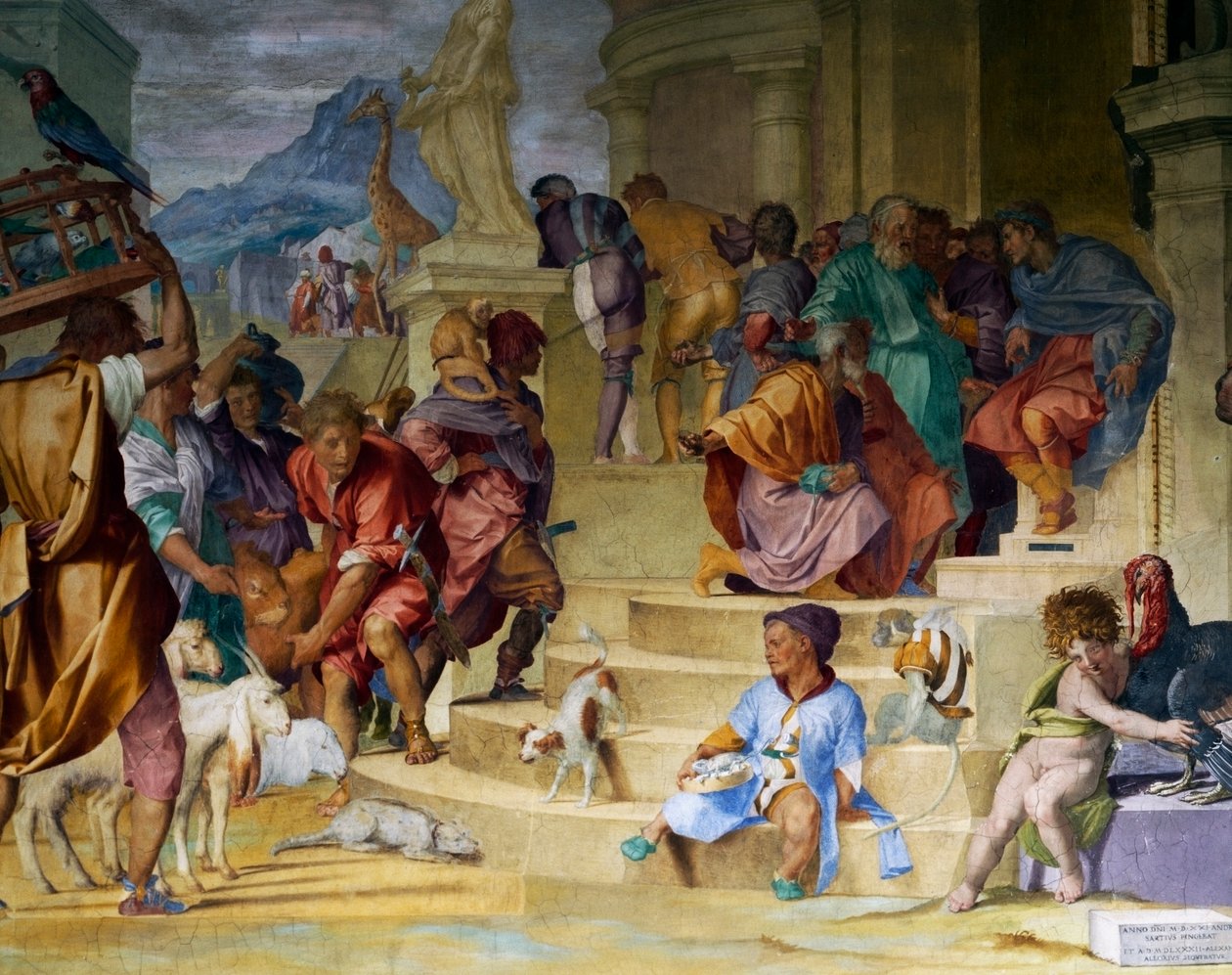 Triumf Cezara – Andrea del Sarto i Alessandro Allori (1520) Medicean Villa Poggio a Caiano autorstwa Andrea del Sarto