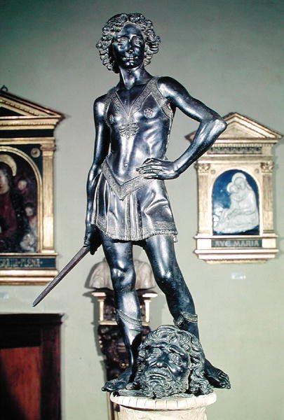 David, ok. 1470 (brąz) (patrz także 93596) autorstwa Andrea del Verrocchio