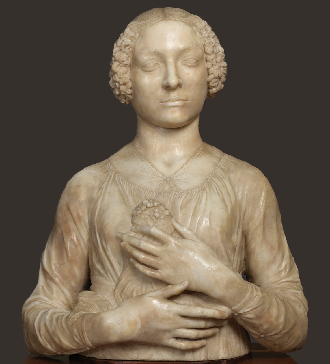 Dama z Bukietem , ok. 1475 r. autorstwa Andrea del Verrocchio