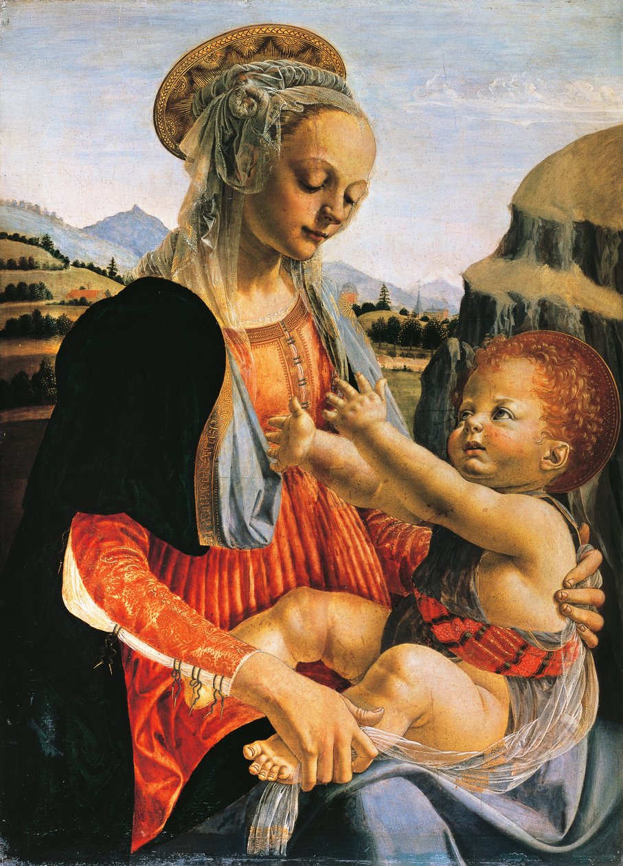 Madonna z Dzieciątkiem, ok. 1470, Andrea del Verrocchio (1437-1488), Olej na desce, 75,5x54,8 cm autorstwa Andrea del Verrocchio
