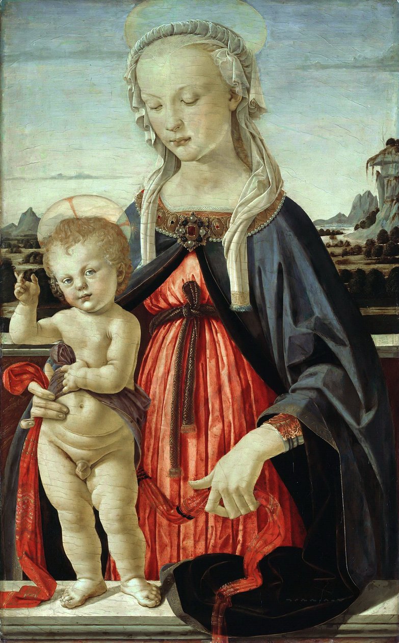 Madonna z Dzieciątkiem, ok. 1470 r. autorstwa Andrea del Verrocchio