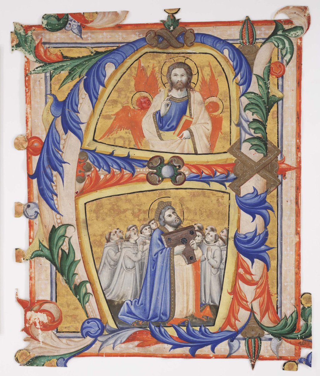 Chrystus ukazujący się Dawidowi i grupie kamedułów, 1390-1410 autorstwa Andrea di Bartolo