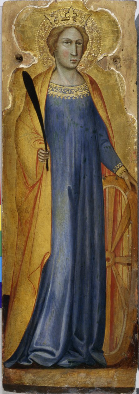 Św. Katarzyna, ok. 1400 (tempera na drewnie topoli) autorstwa Andrea di Bartolo