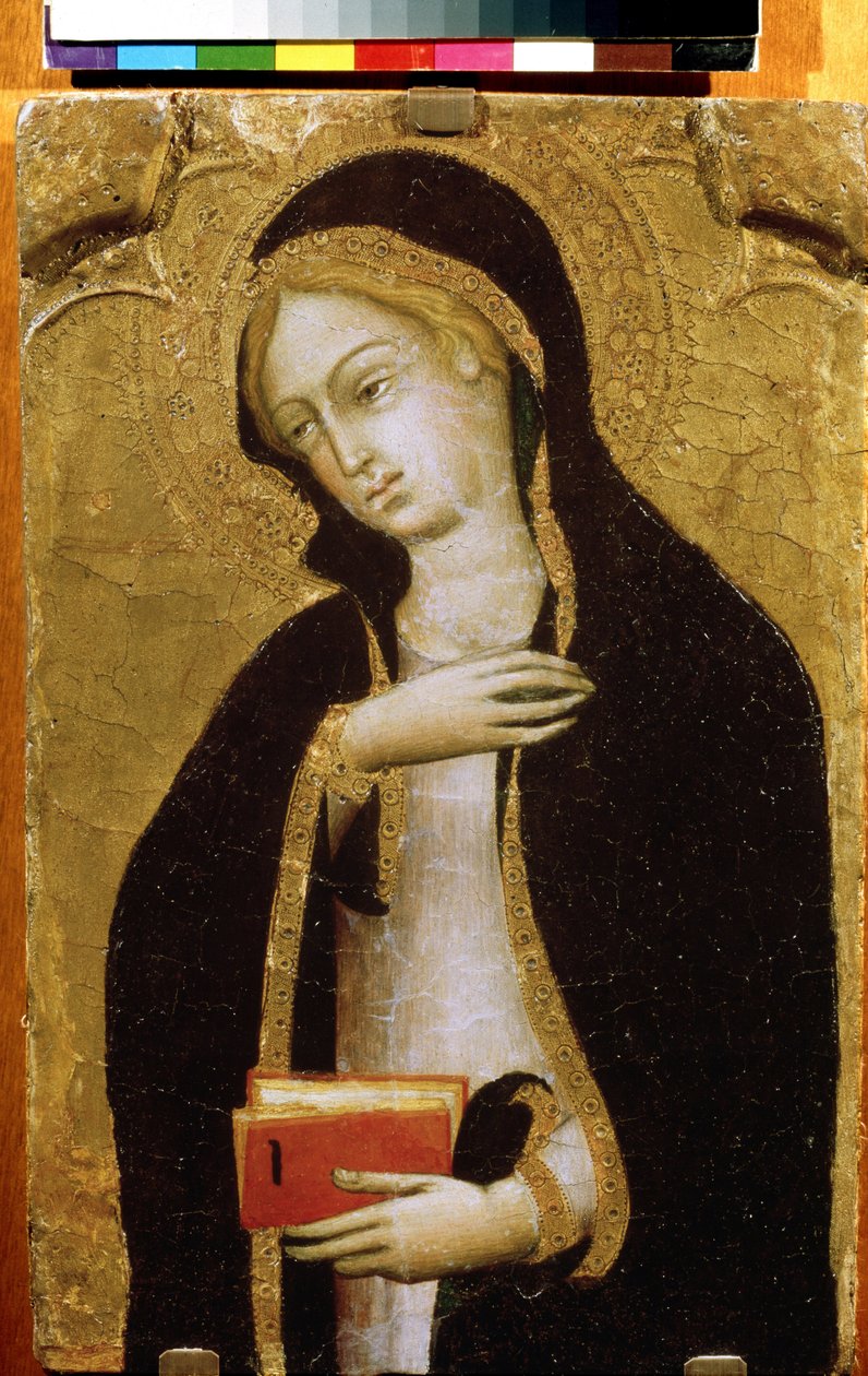 „Dziewica Zwiastowania” (Zwiastowanie Dziewicy) Tempera na drewnie autorstwa Andrea di Bartolo (1389-1428) ok. 1410 Muzeum Puszkina, Moskwa autorstwa Andrea di Bartolo