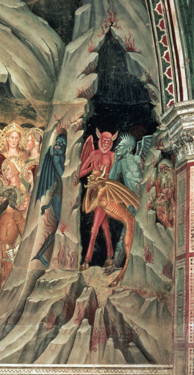 Zejście do otchłani, z hiszpańskiej kaplicy autorstwa Andrea di Bonaiuto (fl.1343 77)