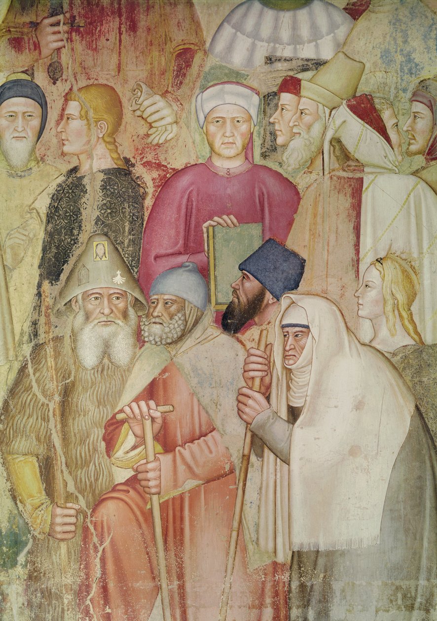 Kościół Wojujący i Triumfujący, w Kaplicy Hiszpańskiej, detal prawej strony, fresk z ok. 1369 r. autorstwa Andrea di Bonaiuto