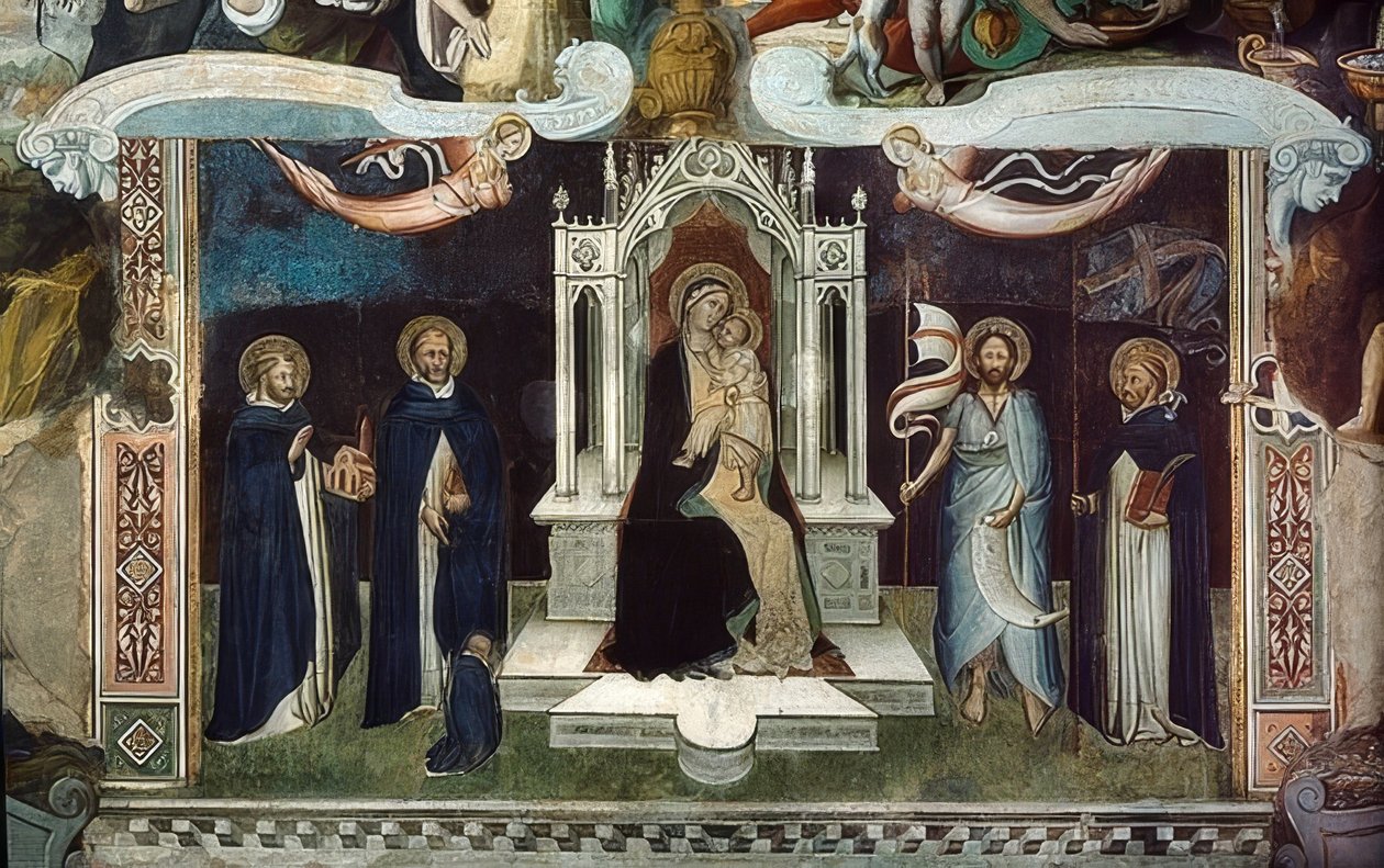 Madonna z tronem. 1370 autorstwa Andrea di Bonaiuto