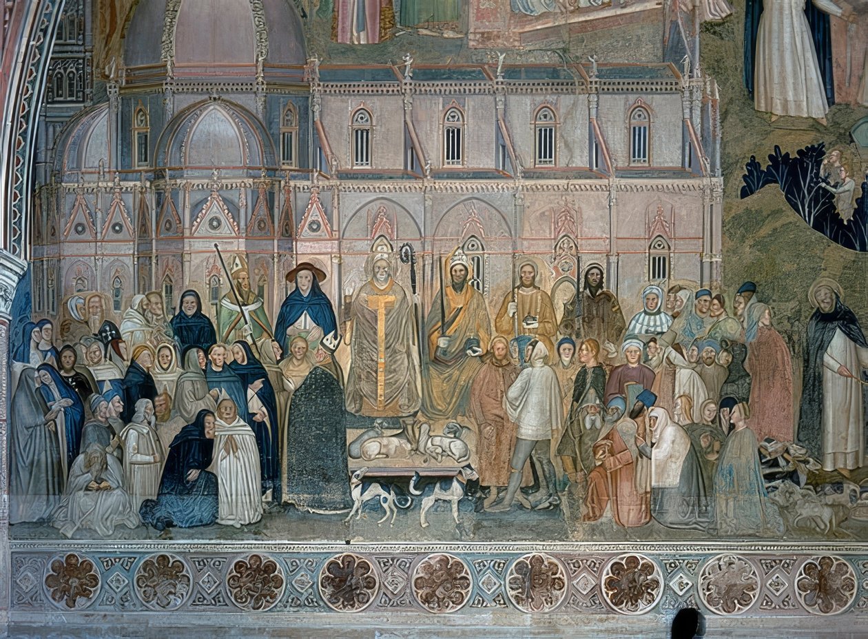 Triumf dominikanów. ok. 1367-1369 autorstwa Andrea di Bonaiuto