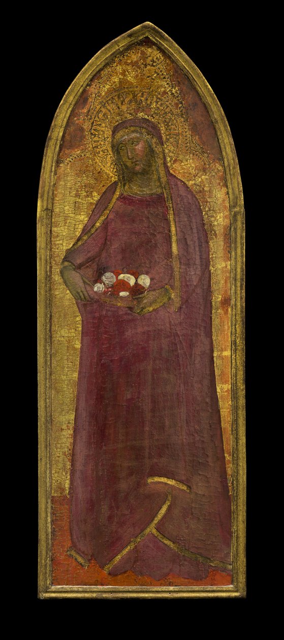 د هنګري سینټ الیزابیت، c.1365 (د لرګیو پر تودوخې او د سرو زرو پاڼی) پولی autorstwa Andrea di Bonaiuto fl.1343 77 Andrea di Bonaiuto fl.1343 77