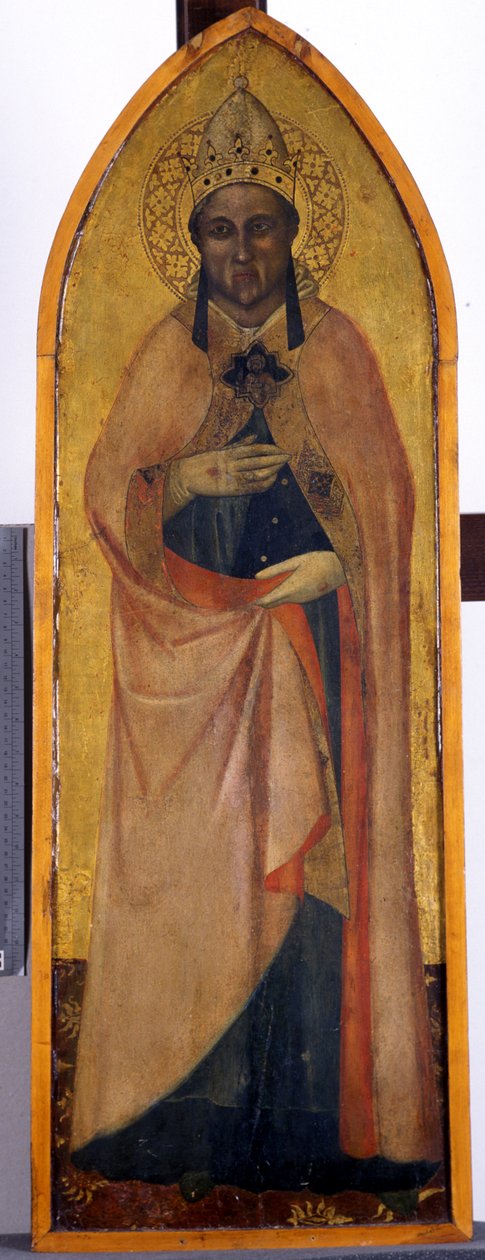 Św. Grzegorz, ok. 1370 (tempera na drewnie topoli) autorstwa Andrea di Bonaiuto fl.1343 77 Andrea di Bonaiuto fl.1343 77