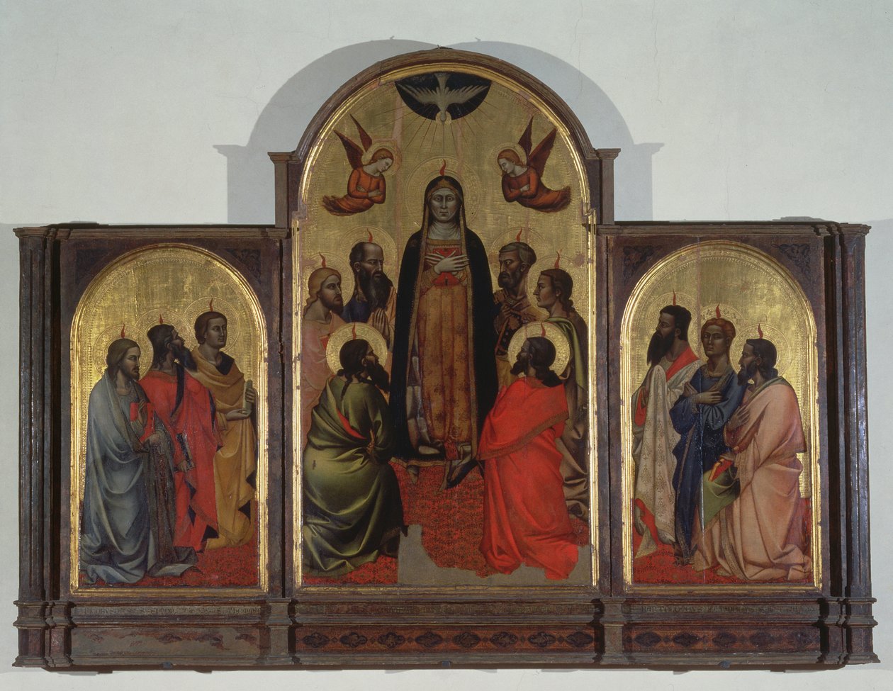 Pięćdziesiątnica (tempera na panelu) autorstwa Andrea di Cione Orcagna