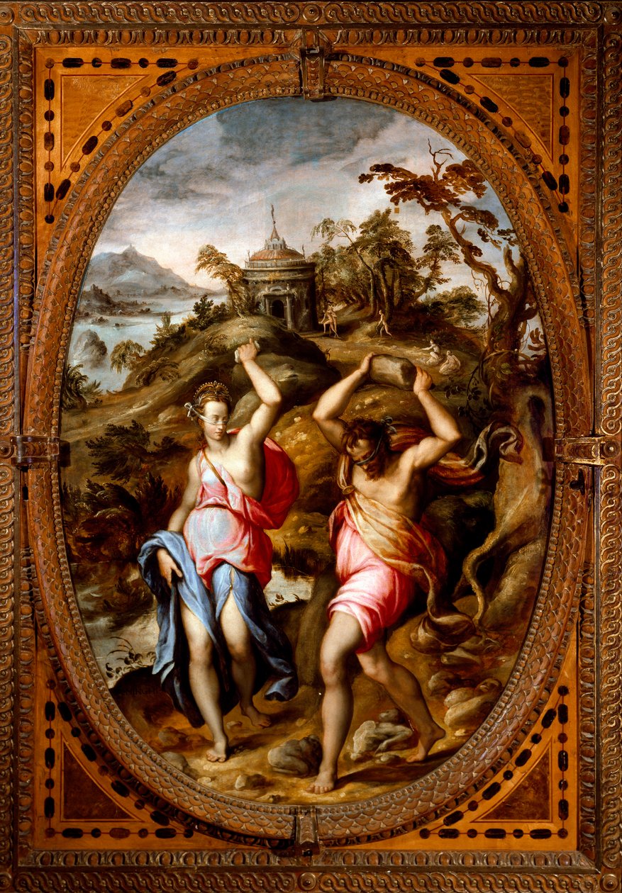 Deucalion i Pyrrha (Malarstwo) autorstwa Andrea di Mariotto del Minga