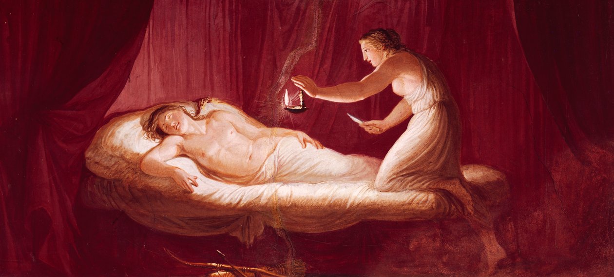 Love Injuring Psyche, Andrea Appiani, fresk autorstwa Andrea the Elder Appiani