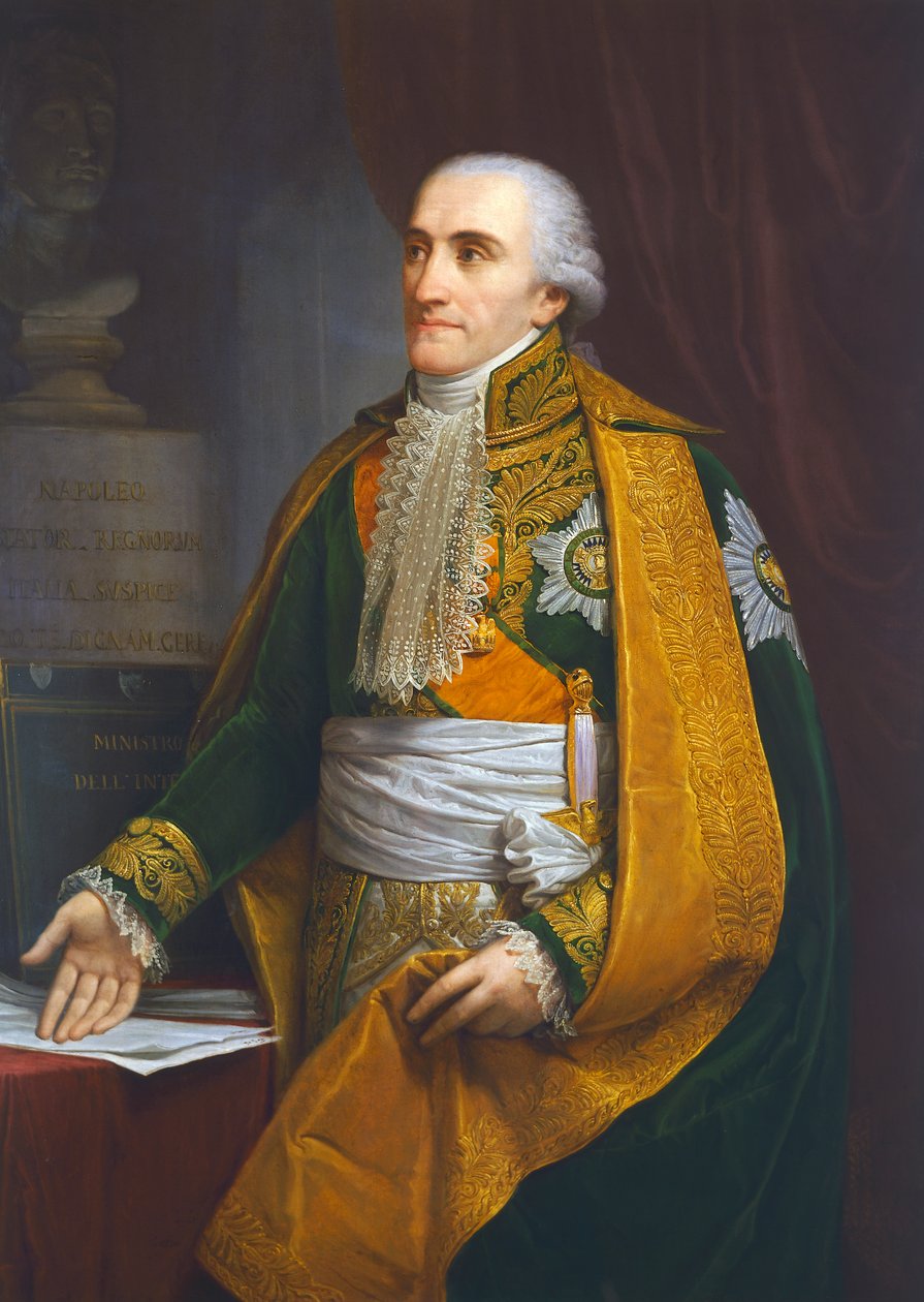 Portret Luigiego Giuseppe Arborio di Gattinara (1754-1828), markiza Bremy, ministra spraw wewnętrznych Królestwa Włoch, obraz Andrea Appiani autorstwa Andrea the Elder Appiani