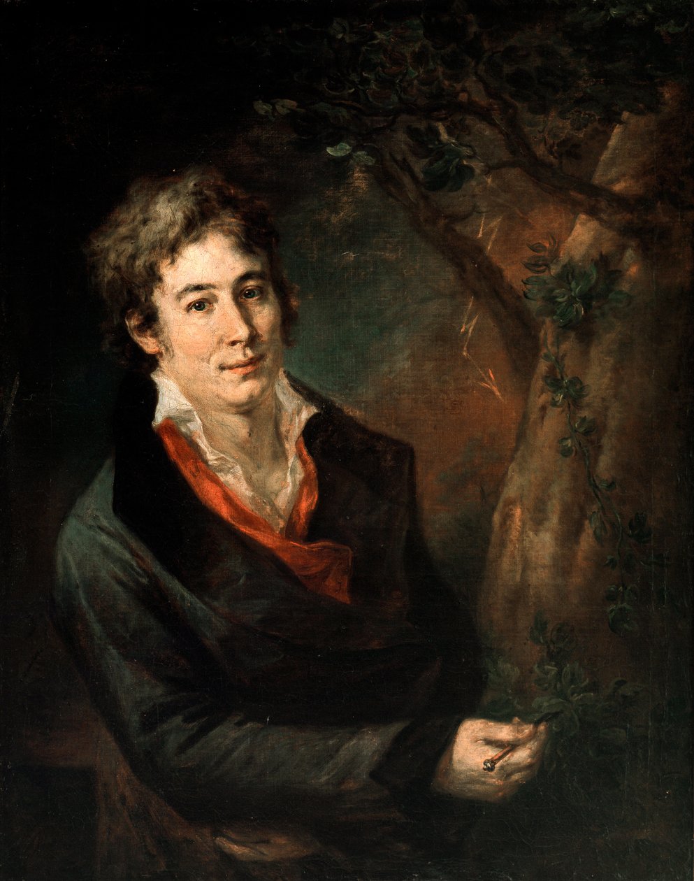 Portret włoskiego poety i dramaturga Ugo Foscolo (1778-1827) Obraz Andrea Appiani (1754-1817) autorstwa Andrea the Elder Appiani