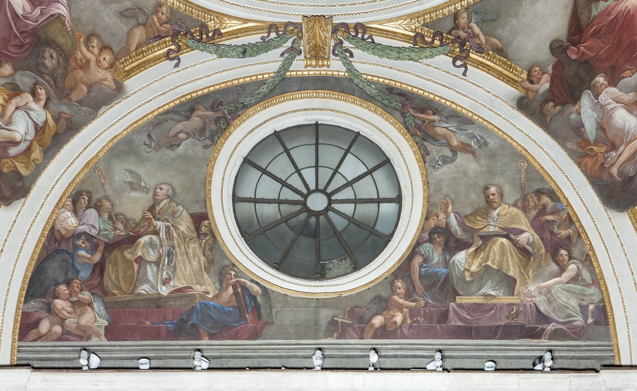 Św. Ambroży i Św. Grzegorz Wielki, 1792-95 autorstwa Andrea the Elder Appiani