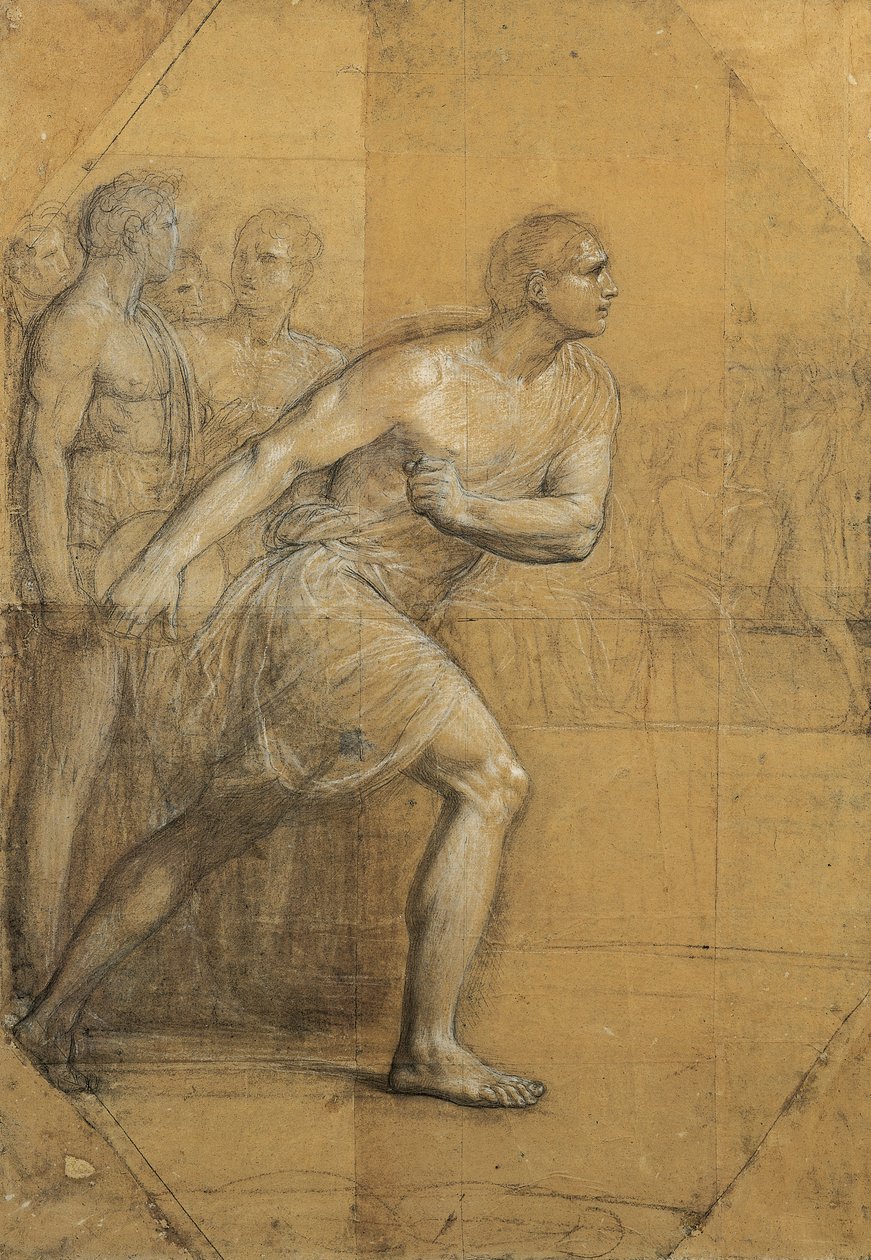 Rzucacz dyskiem, Andrea Appiani, rysunek autorstwa Andrea the Elder Appiani