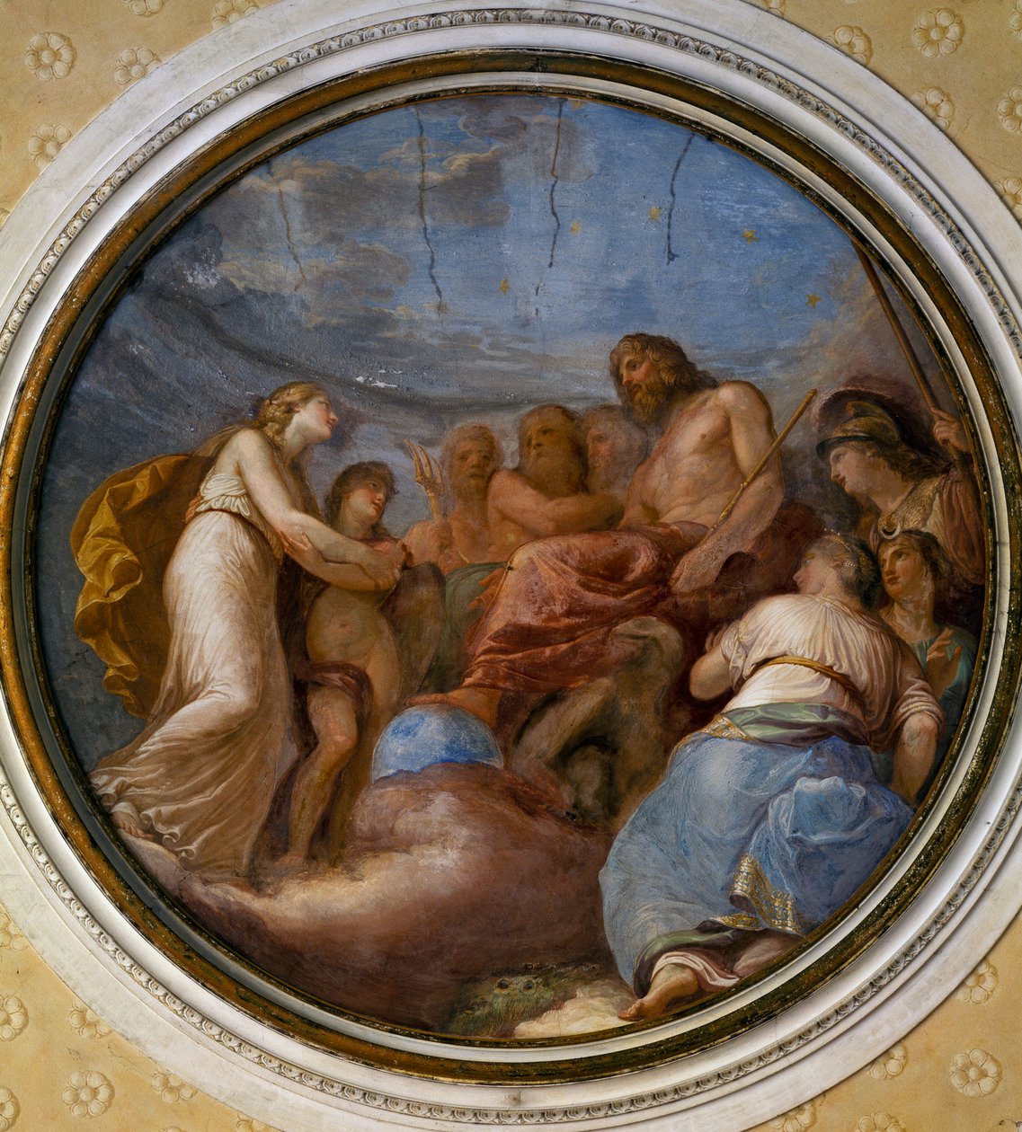 Tondo namalowane przez Andrea Appiani (1754-1817), Villa Reale, Monza, Włochy autorstwa Andrea the Elder Appiani