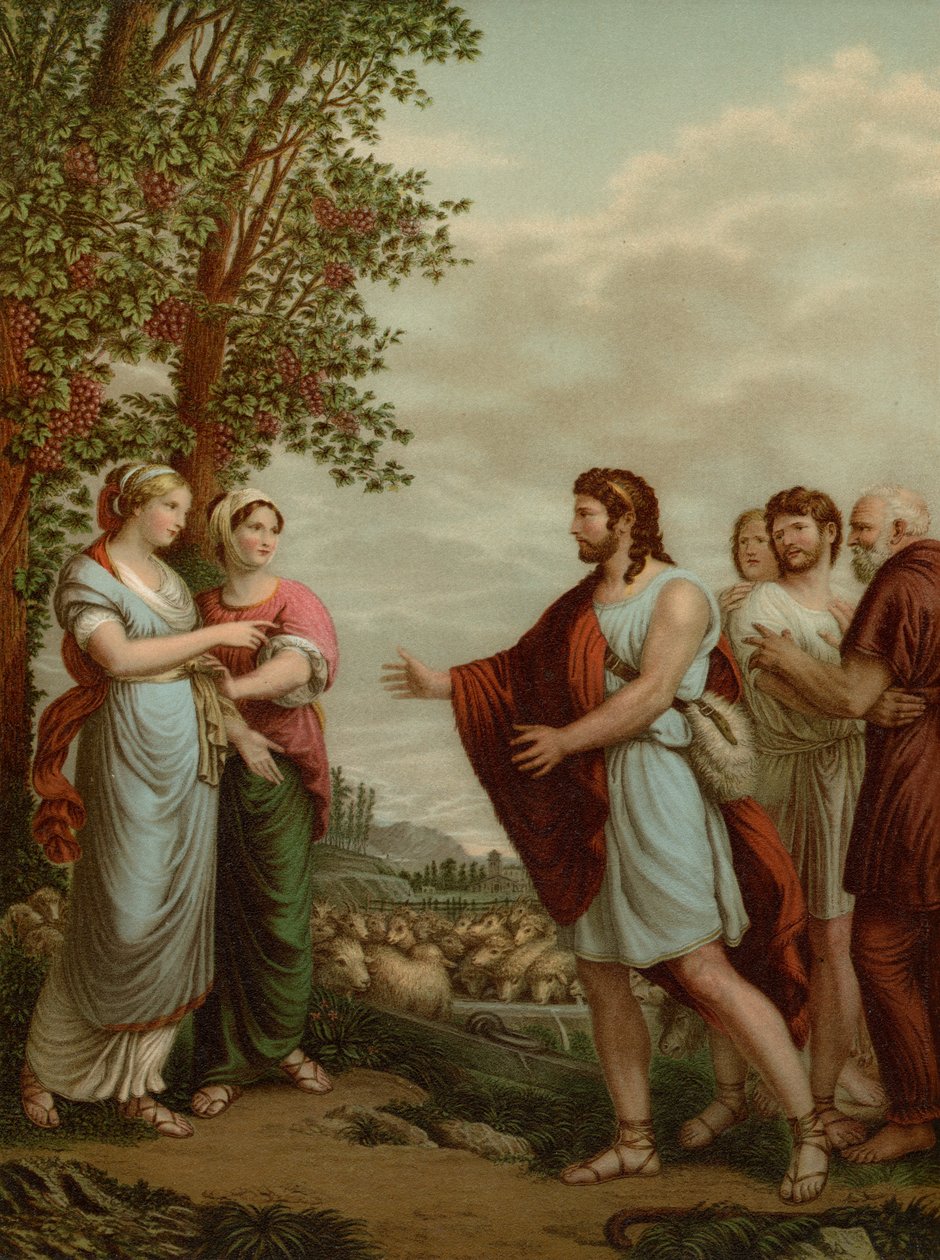 Jakub z Leą i Rachelą autorstwa after Andrea Appiani the Elder