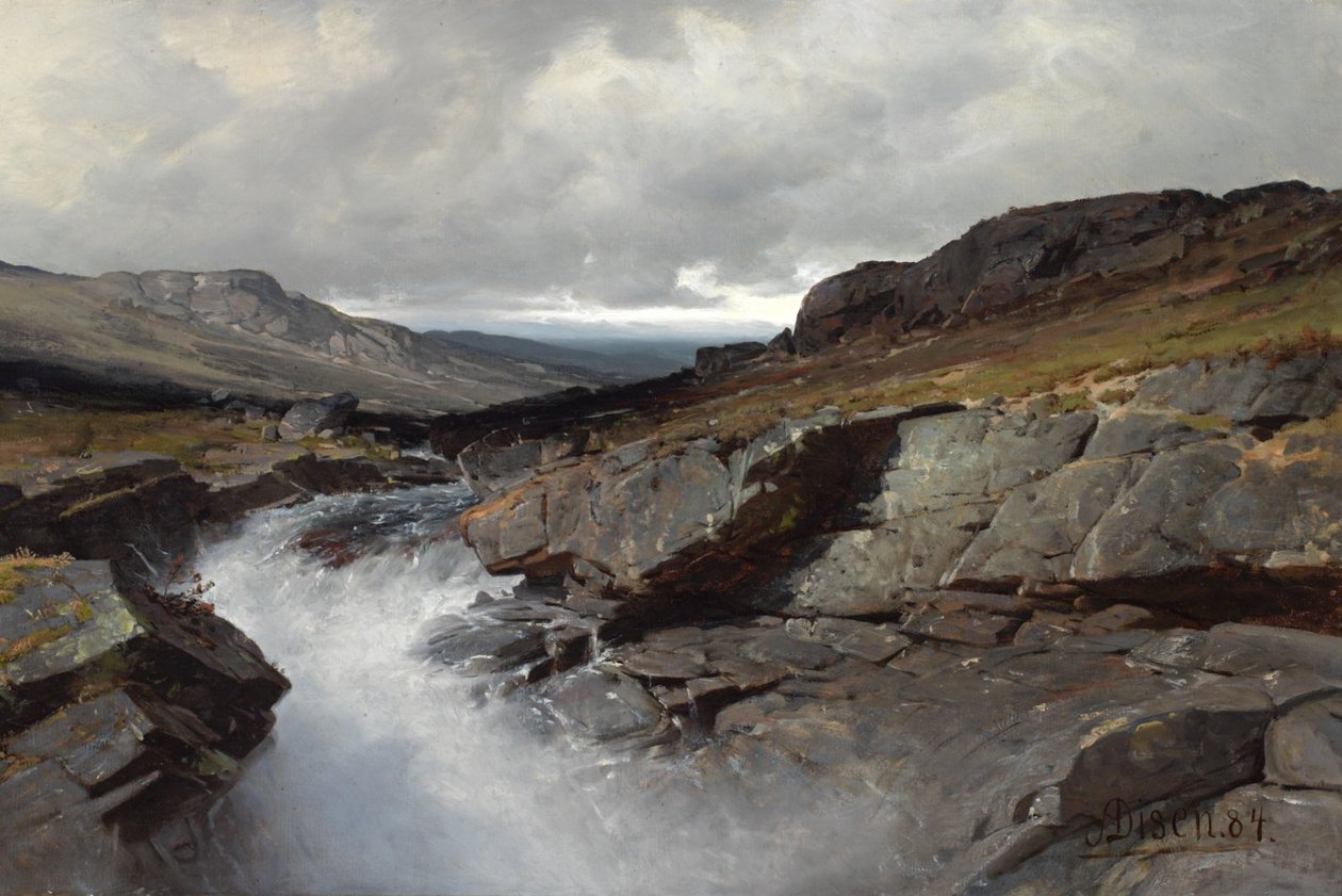 Fjellparti autorstwa Andreas Edvard Disen