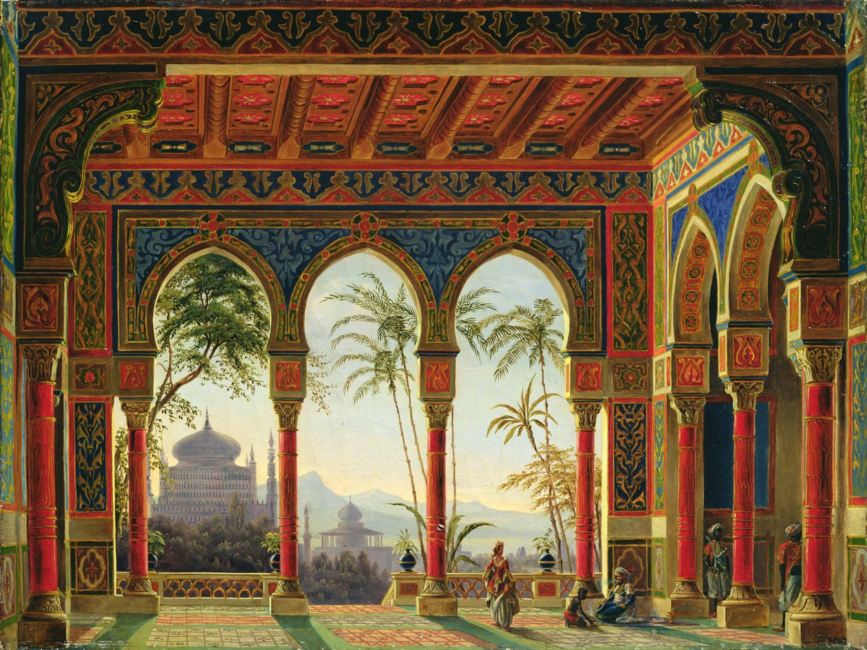 Scenografia do opery „Rusłan i Ludmiła” M. Glinki, 1842 autorstwa Andreas Leonhard Roller