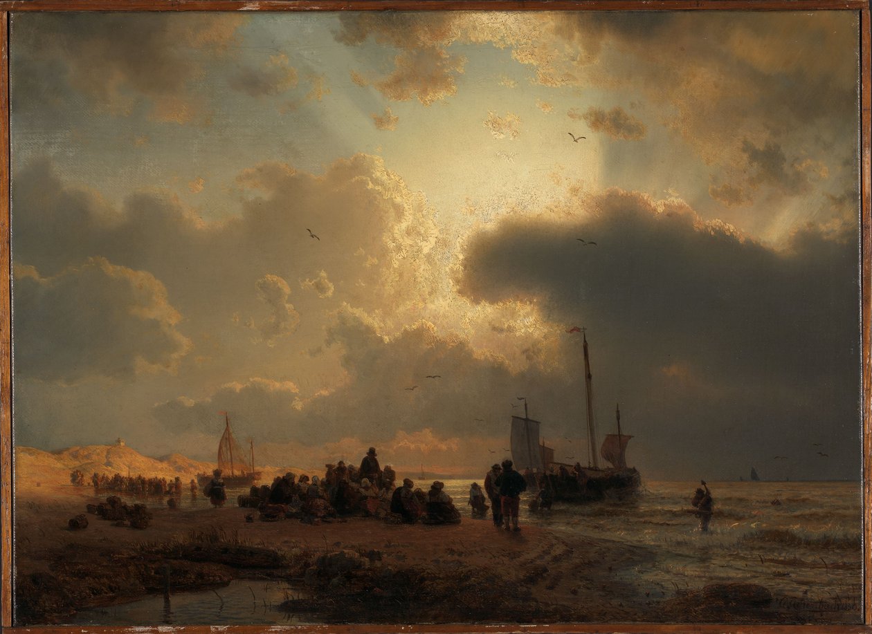 Plaża koło Scheveningen autorstwa Andreas Achenbach