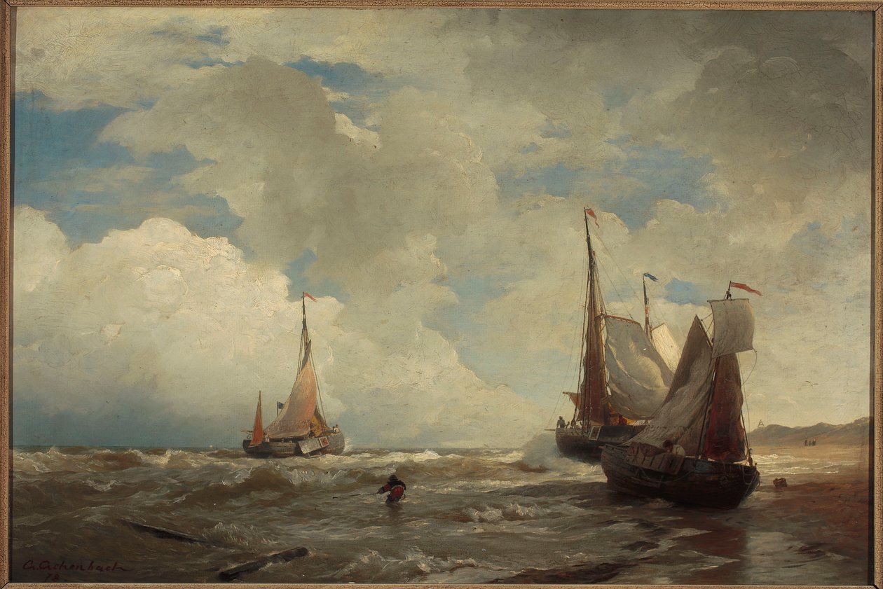 Nad brzegiem Morza Północnego autorstwa Andreas Achenbach