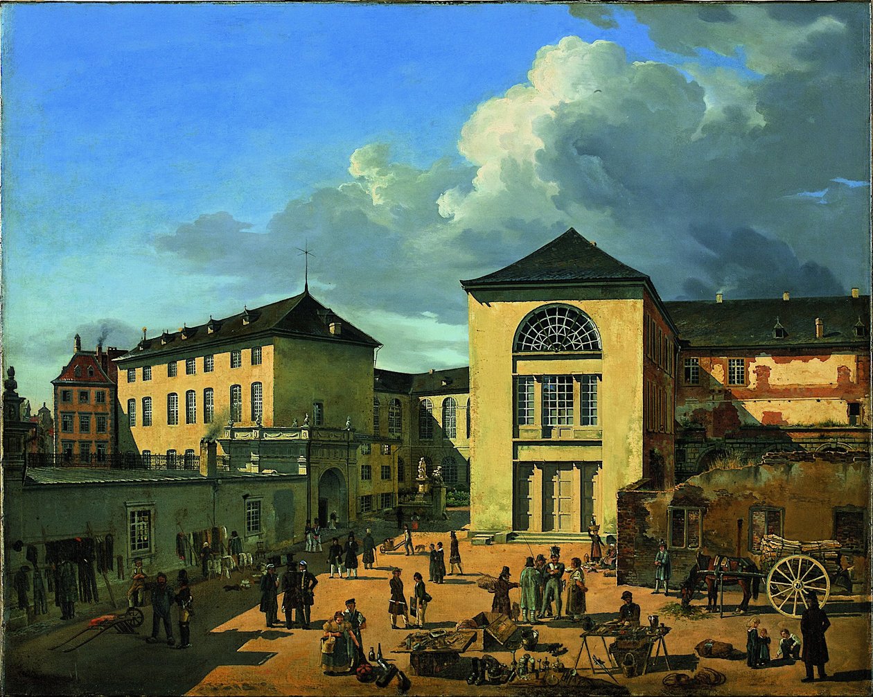 Dziedziniec Akademii (Stara Akademia w Düsseldorfie) autorstwa Andreas Achenbach