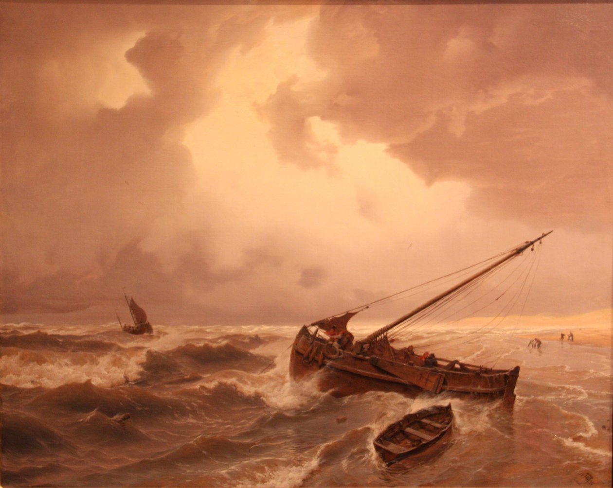 Plaża w Scheveningen autorstwa Andreas Achenbach