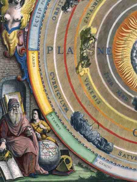 Astronom, szczegół z mapy planet, z „Atlas Niebiańskiego, czyli Harmonia Wszechświata” (Atlas coelestis seu harmonia macrocosmica) wyd. Joannes Janssonius, Amsterdam autorstwa Andreas Cellarius
