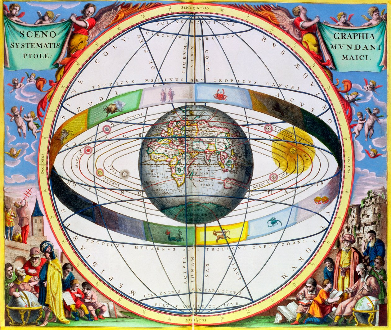 Mapa konstelacji chrześcijańskich, 1660-1661 autorstwa Andreas Cellarius