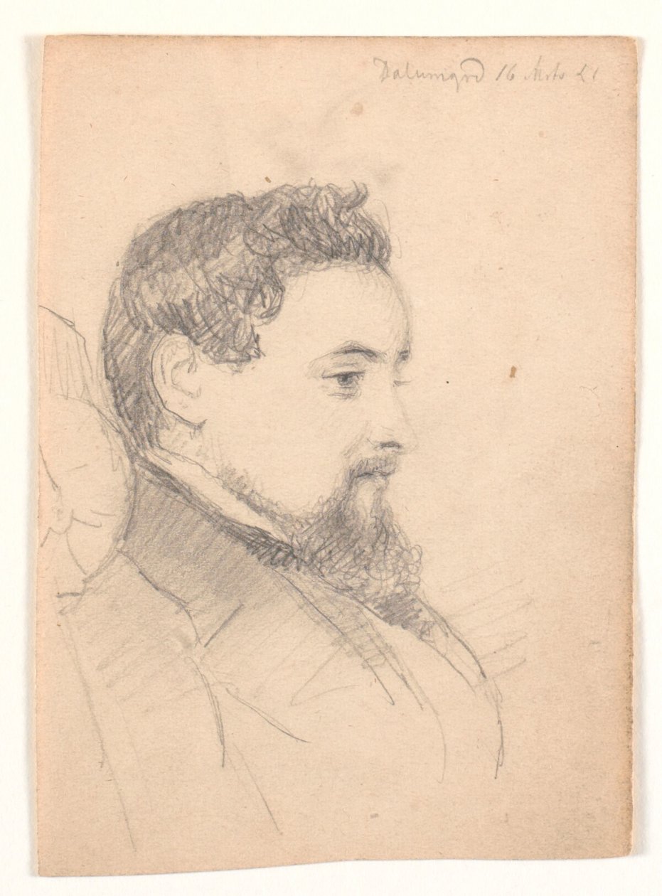Portret mężczyzny, profil z prawej strony autorstwa Andreas Fritz