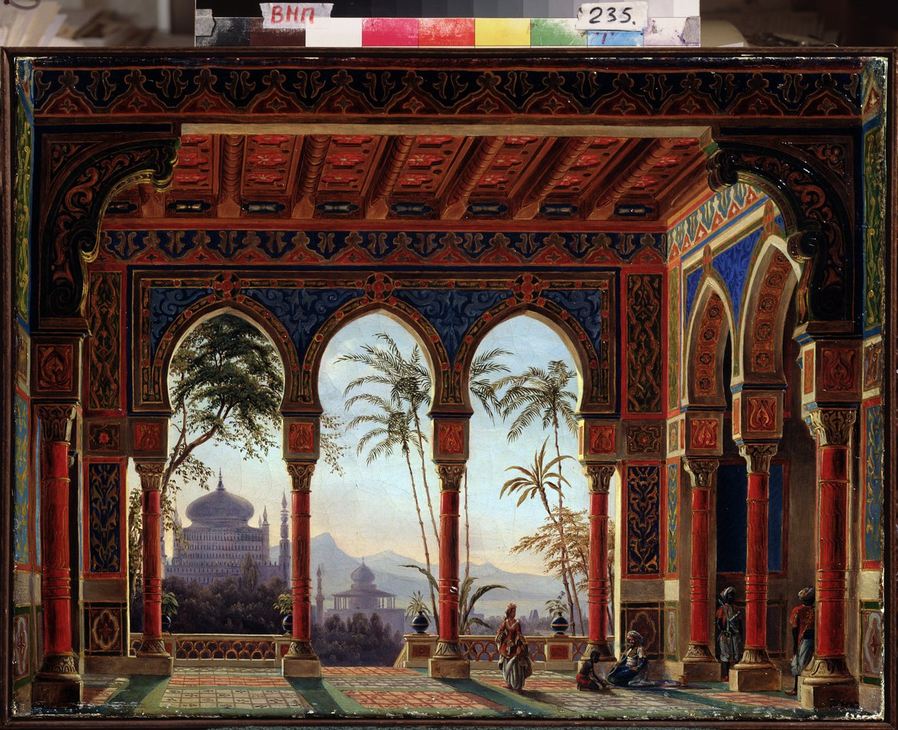 Scenografia do opery Rusłan i Ludmiła M Glinka - Obraz Andreas Leonhard Roller (1805-1891), olej na płótnie autorstwa Andreas Leonhard Roller