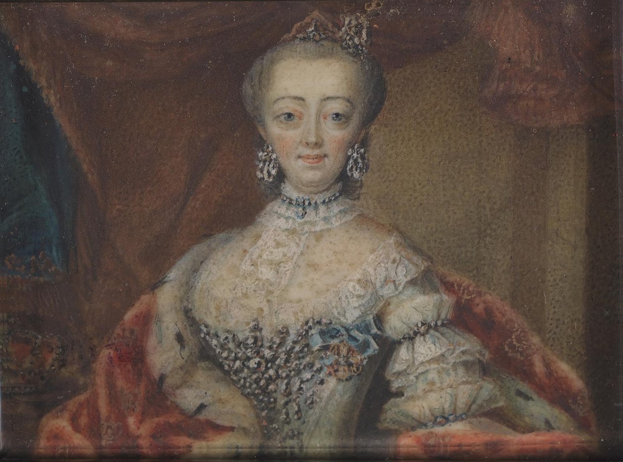 Portret królowej Zofii Magdaleny Christiana VI autorstwa Andreas Thornborg