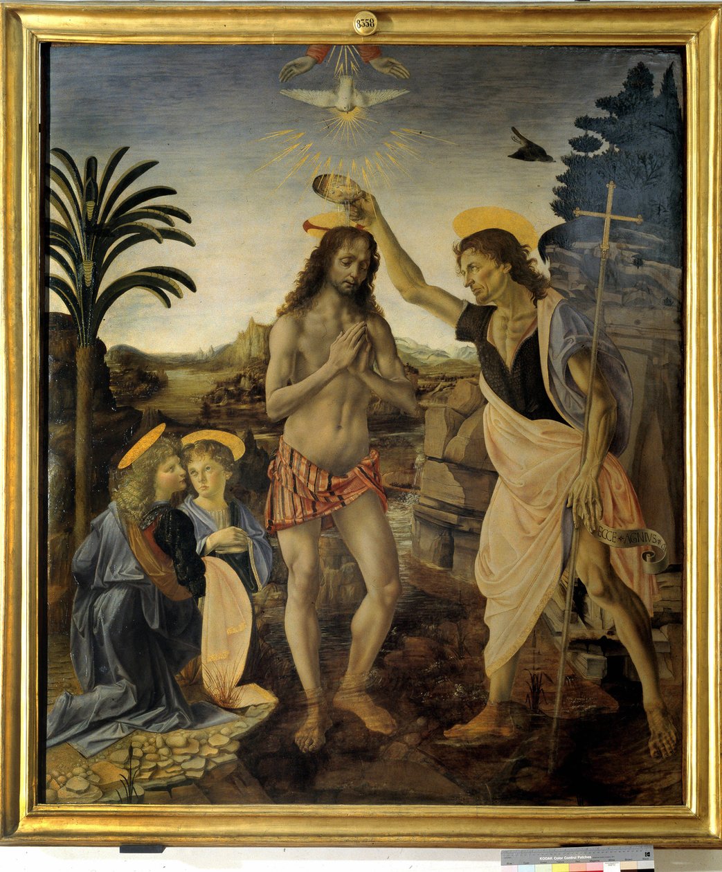 chrzest Chrystusa ok. godz. 1475 - 1478 autorstwa Andreea and Vinci Leonardo da Verrocchio